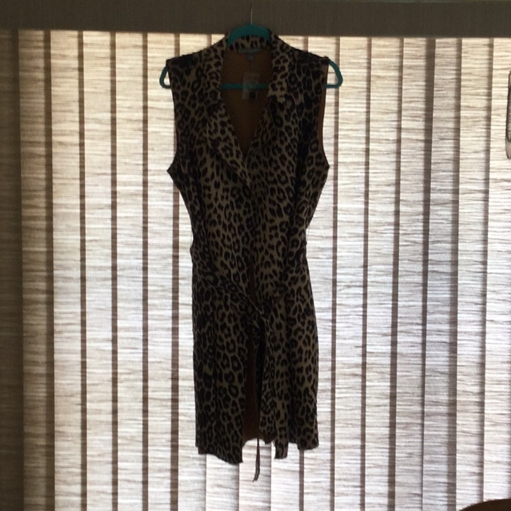 Long animal print jacket